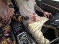 Outdoor HandJob with Cumshot in Car At Busy Park !