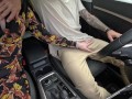 Outdoor HandJob with Cumshot in Car At Busy Park !