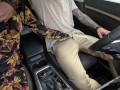 Outdoor HandJob with Cumshot in Car At Busy Park !