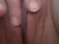 Sudden need to watch myself cum. Close up of my glistening clit, finger myself to climax