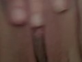 Sudden need to watch myself cum. Close up of my glistening clit, finger myself to climax