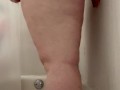 Anal play in the shower while husband is asleep