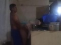 Empleada follada en la cocina por su jefe