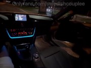 Picking up girl in leather coat