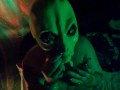 BBW ALIEN APPEARS TO COLLECT YOUR SPERM