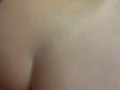 Teen gets fucked from behind before taking cumshot on tits while parents are home