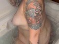 BBW step mom MILF 420 bong smoking fetish in the bathtub