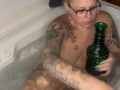 BBW step mom MILF 420 bong smoking fetish in the bathtub