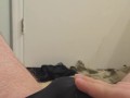 Watch me get hard and play in panties