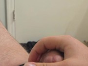 Watch me get hard and play in panties