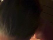 Sucking strangers dick on cruise ship balcony while people are at the bar below