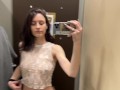 Petite Teen Luna Transparent Try-On - someone was spying on me in the fitting room??