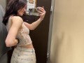 Petite Teen Luna Transparent Try-On - someone was spying on me in the fitting room??