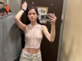 Petite Teen Luna Transparent Try-On - someone was spying on me in the fitting room??