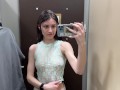 Petite Teen Luna Transparent Try-On - someone was spying on me in the fitting room??