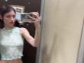 Petite Teen Luna Transparent Try-On - someone was spying on me in the fitting room??