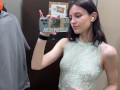 Petite Teen Luna Transparent Try-On - someone was spying on me in the fitting room??