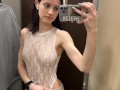 Petite Teen Luna Transparent Try-On - someone was spying on me in the fitting room??