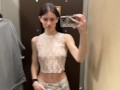 Petite Teen Luna Transparent Try-On - someone was spying on me in the fitting room??
