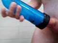 Penis enlargement with penis pump, and a huge cumshot