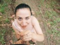Risky Blowjob in Public Park