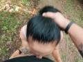 Risky Blowjob in Public Park