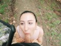 Risky Blowjob in Public Park