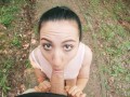 Risky Blowjob in Public Park