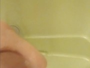 Cumming in the shower