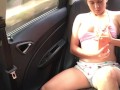 My hot friend makes a video in the car on the way home.