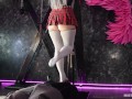 Goddess Trampling And Facesitting In Cute Gray Thigh Highs And Short Skirt