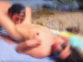 Using his sperm as sunscreen - Outdoor sex adventure on a random public beach in Germany TEASER