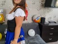 Honey from oktoberfest entertains herself with a fack machine