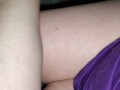 He fucks me and cums on my hairy hot MILF pussy after I give him a footjob in my nutty socks.