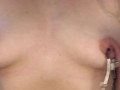 Big nipples playing with clamps. Find more OF devi_darker