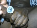 BROKEN CONDOM😘😘 AFRICAN BBC COULD NOT FIT THE CONDON WHILE JERKING OFF