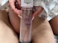 I pumped my slave's cock with a pump! And fucked his urethra!