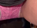 I peed my pretty pink panties in front of the fire