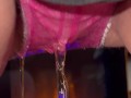 I peed my pretty pink panties in front of the fire