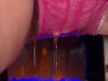 I peed my pretty pink panties in front of the fire