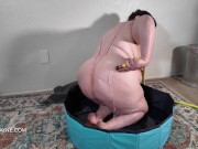 Busty BBW in Tiny Bikini Gets Wet in Pool