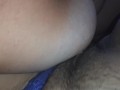 My milf slave jerks my clit with big tits until orgasm