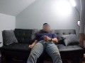 Neighbor comes over and teases daddy because she found his videos of him pleasing women
