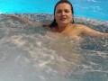 giving blowjob to a stranger in a public pool