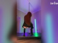 Pole Striptease in high heels