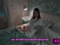 S2E5: Step mom helps to cum step son in share bed while working till get pussy creampie and facial