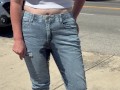 Publicly Soaking my Jeans, Walking Around Braless and Flashing