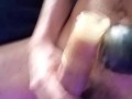 Gushing cum male squirt with vibrator, BWC