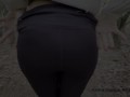 Big ass flashing and pissing in the forest