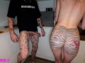 Inked Slut gets caught fucking bestfriends boyfriend!